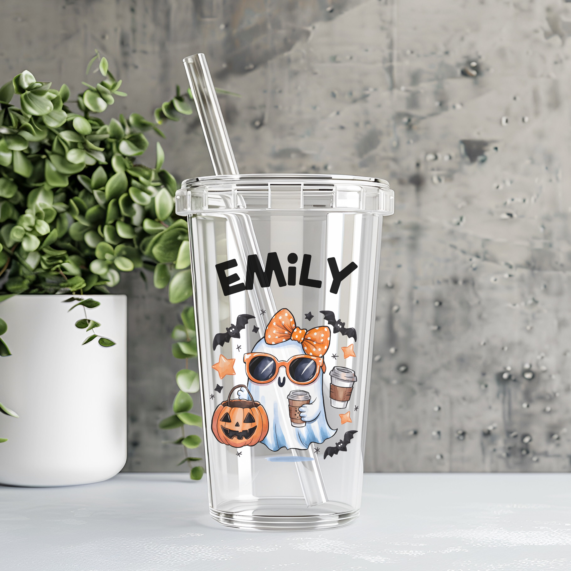 Custom Ghost Halloween Drink Printify