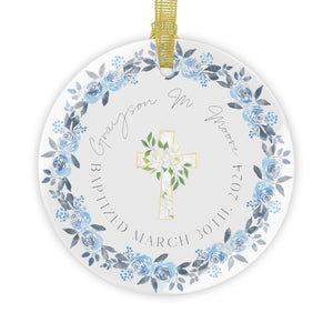 Baptized Custom Ornament Printify