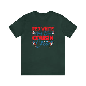 Red, White and blue Cousin Crew Printify