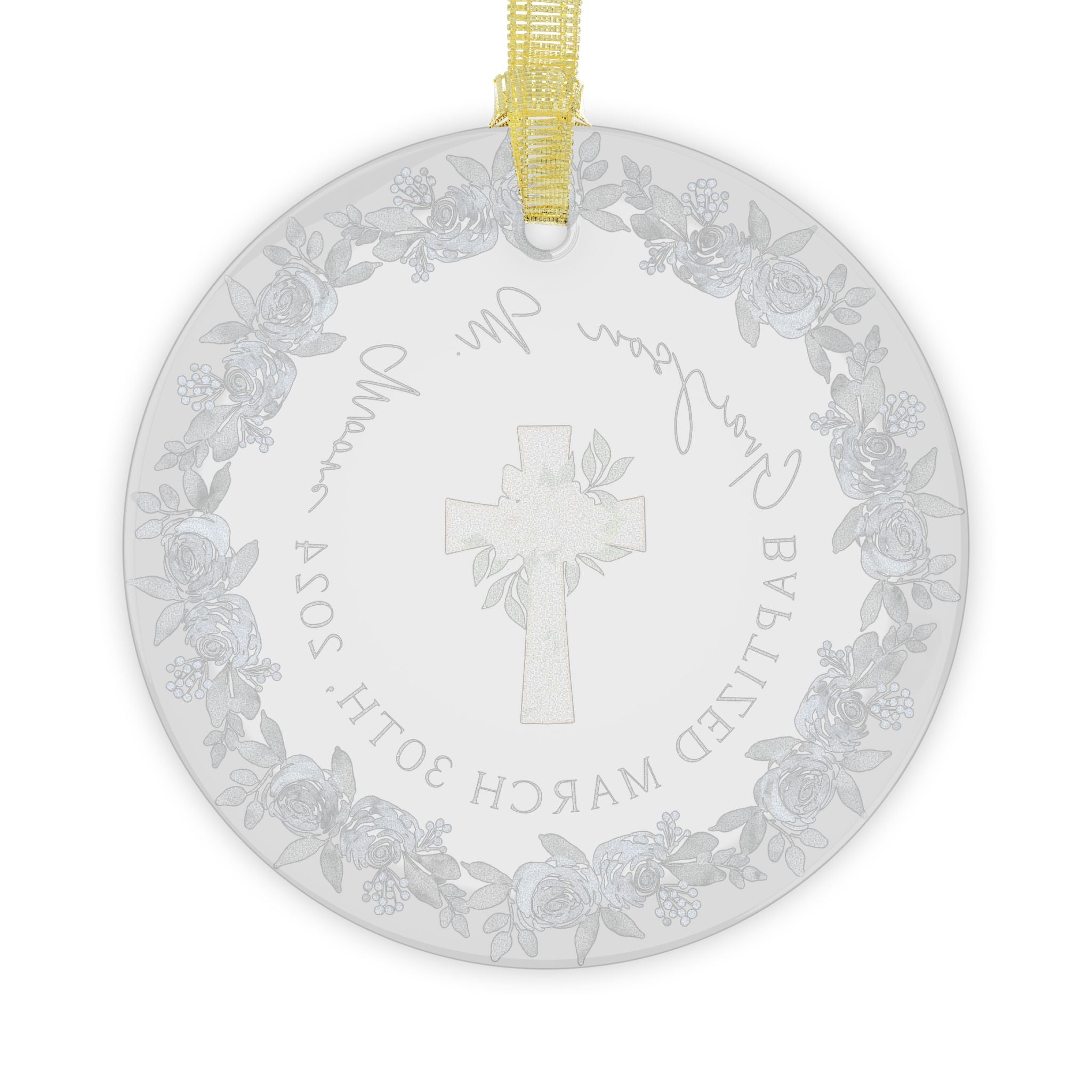 Baptized Custom Ornament Printify