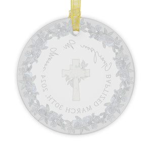 Baptized Custom Ornament Printify