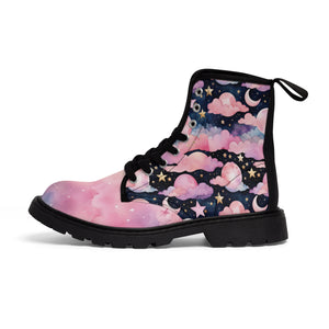 Starry Night Pastel Sky Boots Printify