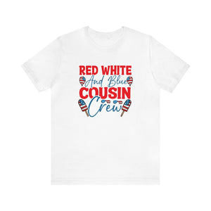 Red, White and blue Cousin Crew Printify