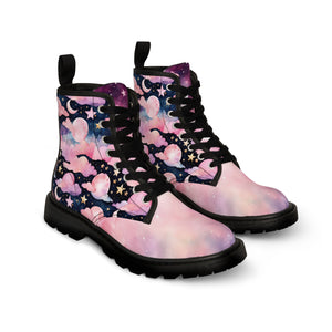 Starry Night Pastel Sky Boots Printify