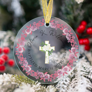 Baptized Custom Ornament Printify