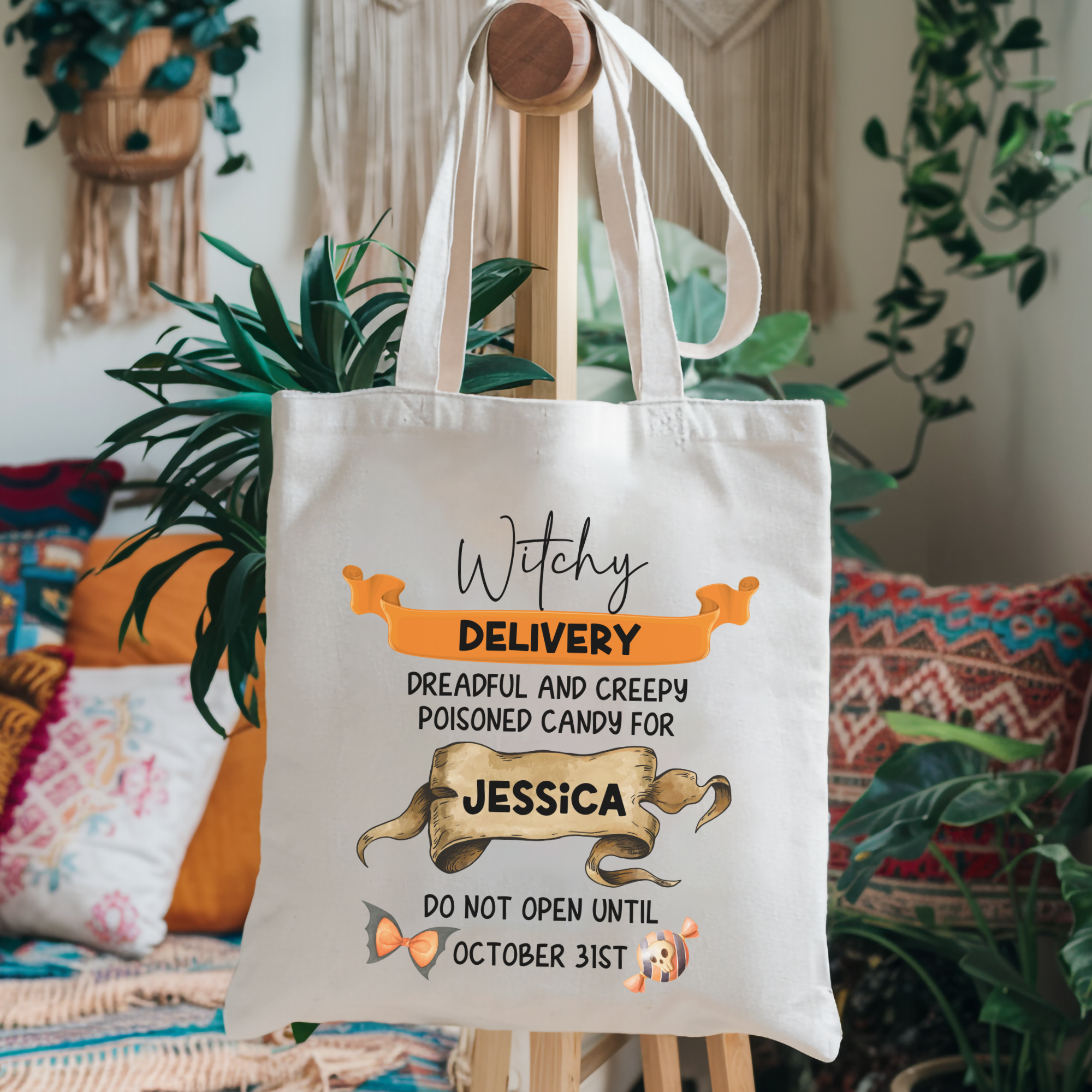 Witchy Delivery Candy Bag Printify