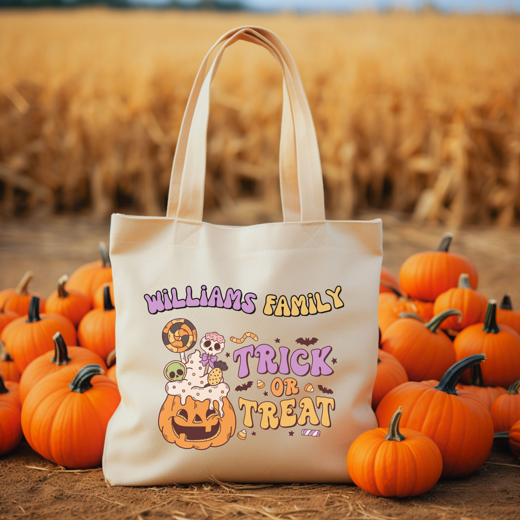 Family Trick or Treat Bag Printify