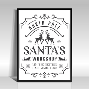 North Pole Santa's Workshop Blue From Heaven