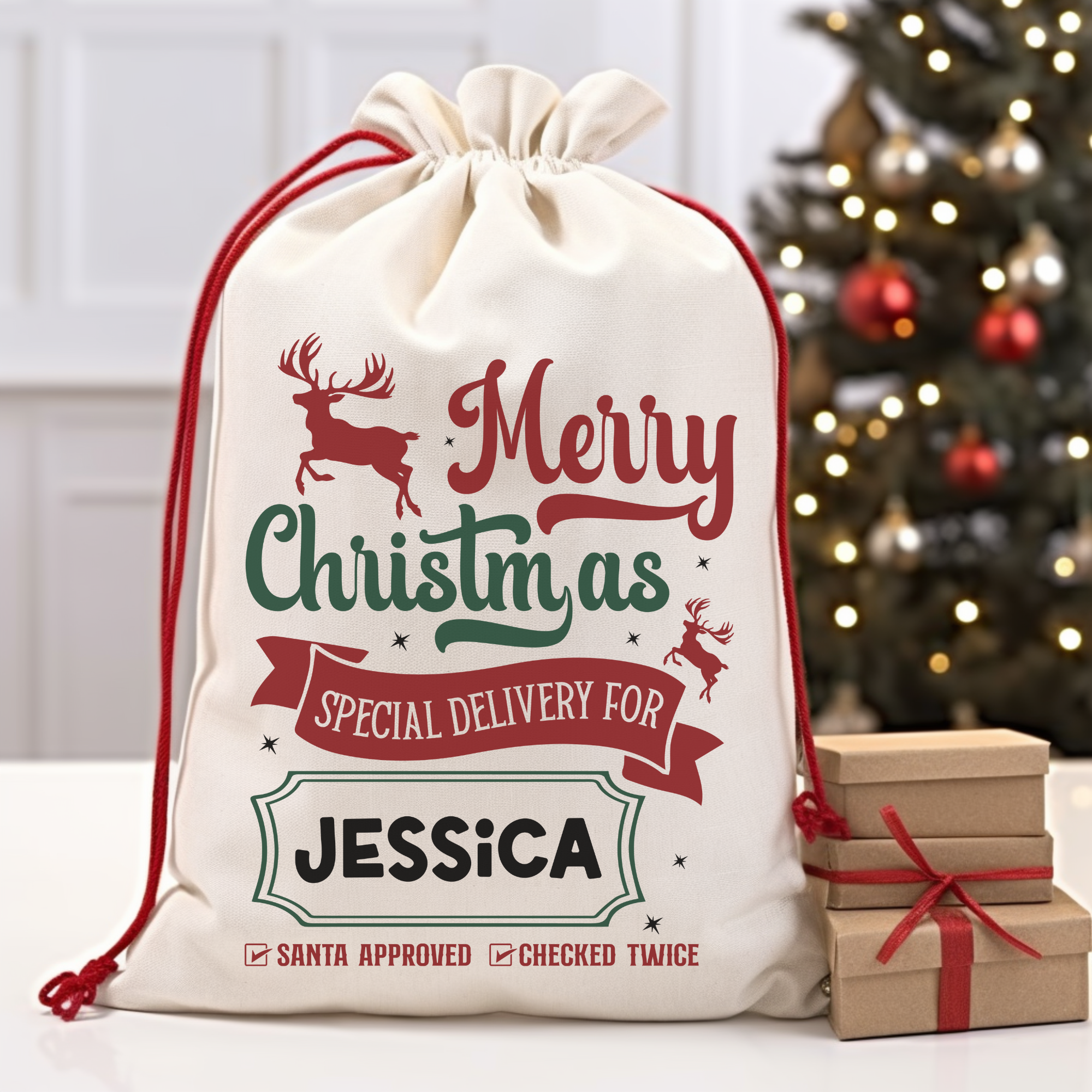 Special Delivery Santa Bag Printify