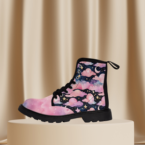 Starry Night Pastel Sky Boots Printify