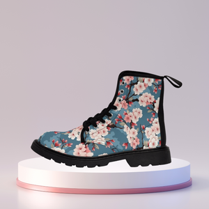 Japanese Flowers Boots Printify