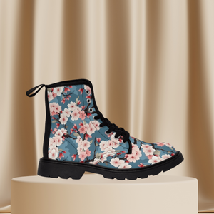 Japanese Flowers Boots Printify