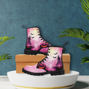 Halloween Pumpkin Boots Printify