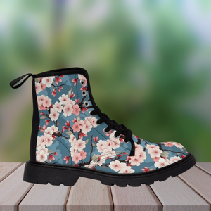 Japanese Flowers Boots Printify