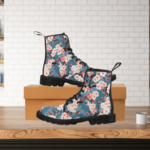 Japanese Flowers Boots Printify