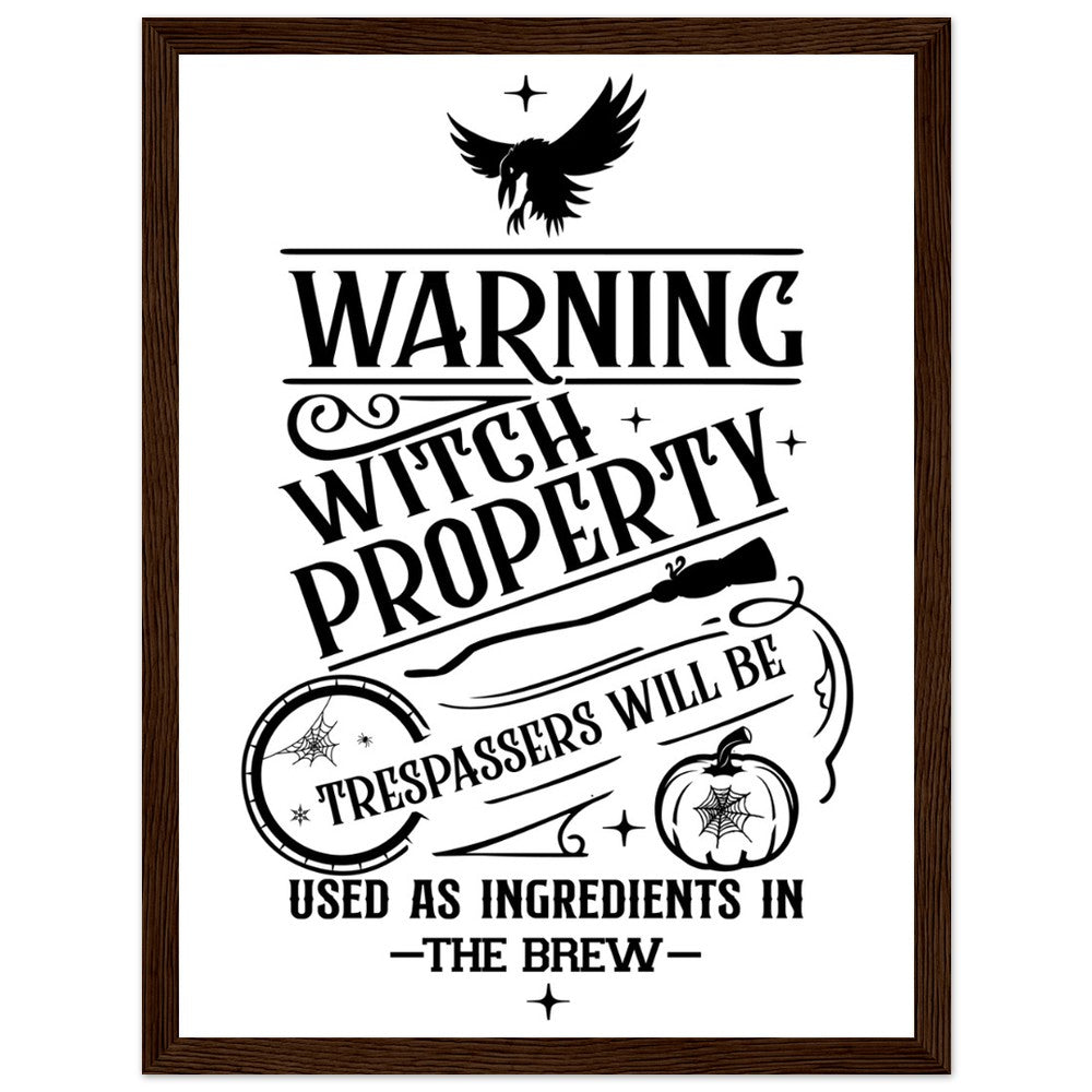 Warning Witch Property Blue From Heaven