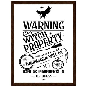 Warning Witch Property Blue From Heaven