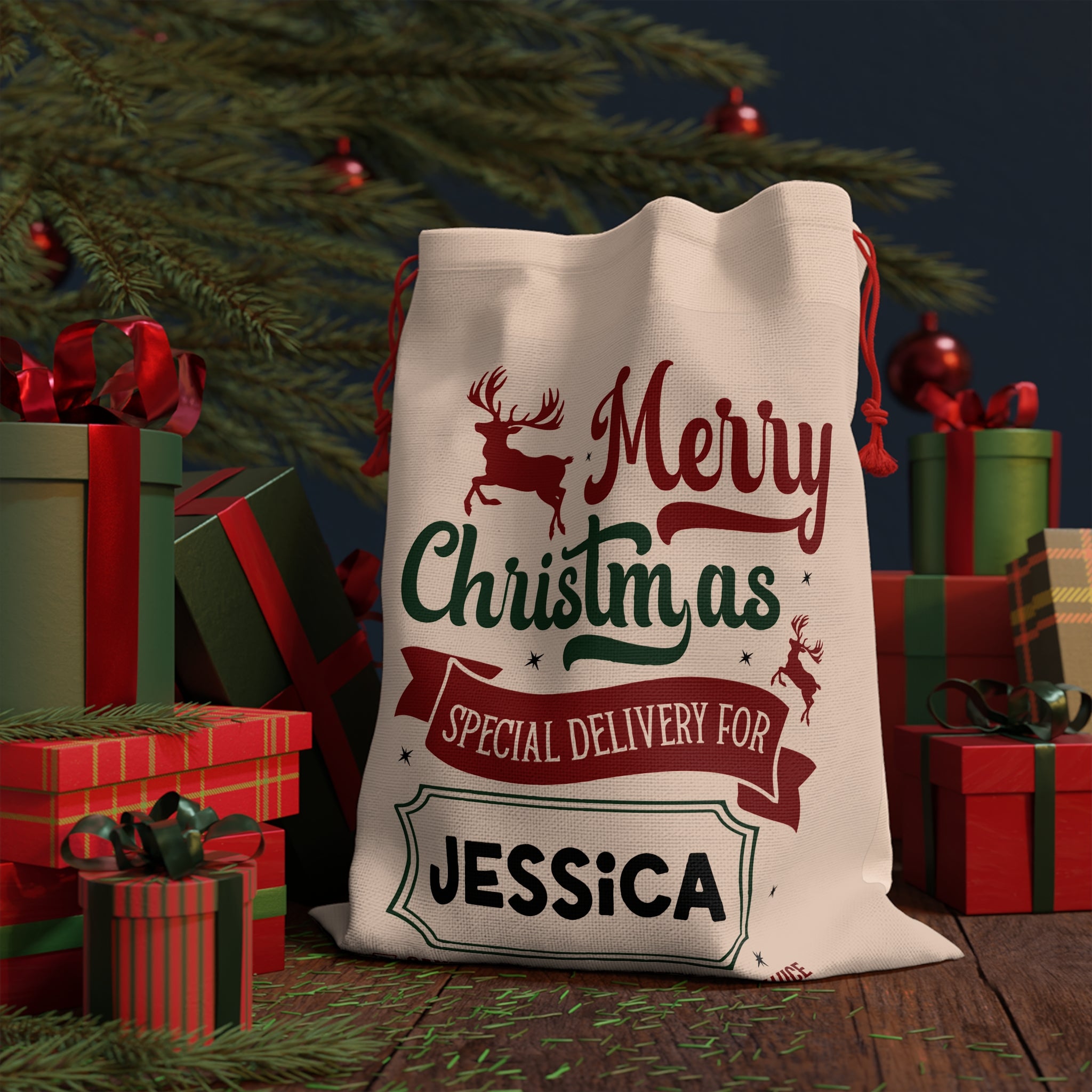 Special Delivery Santa Bag Printify