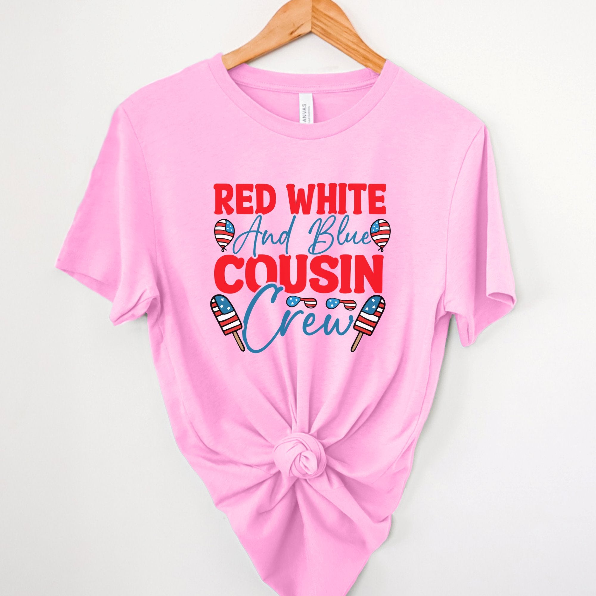 Red, White and blue Cousin Crew Printify