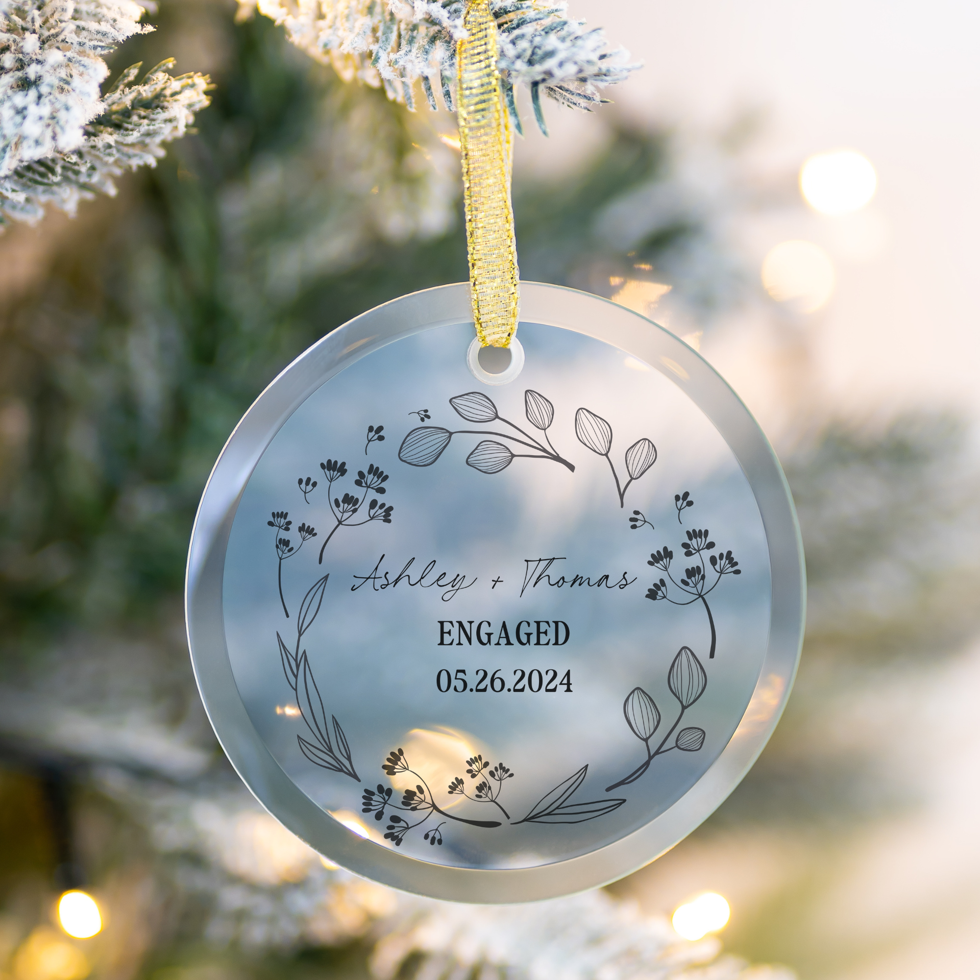 Custom Engaged Ornament Printify