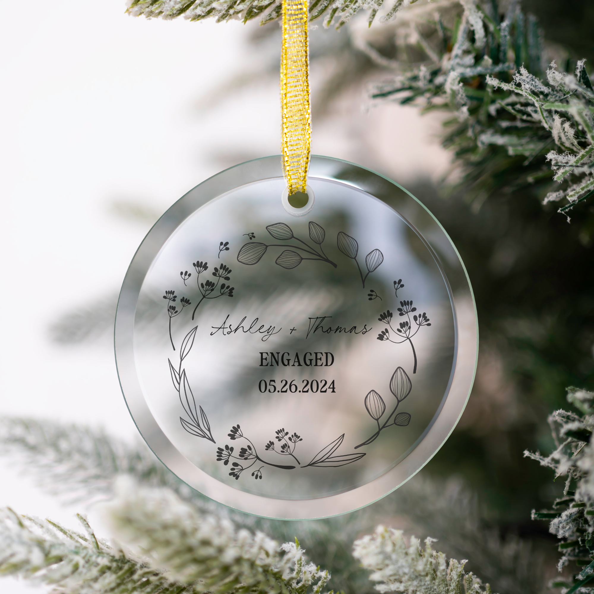 Custom Engaged Ornament Printify