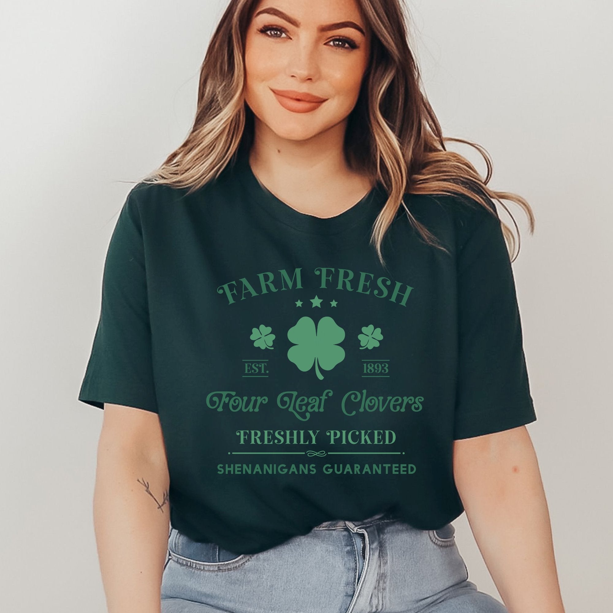 Farm Fresh Four Leaf Clovers Printify