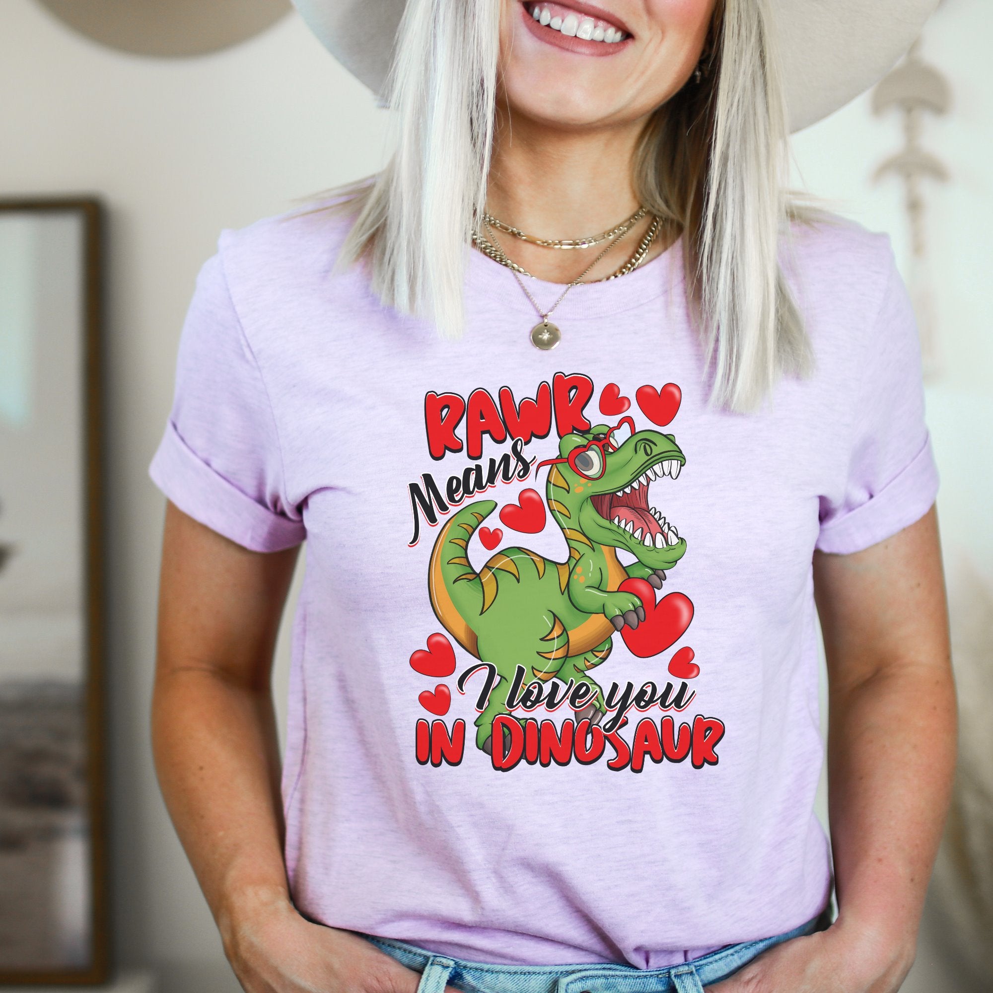 Rawr means I love you in Dinosaur Printify