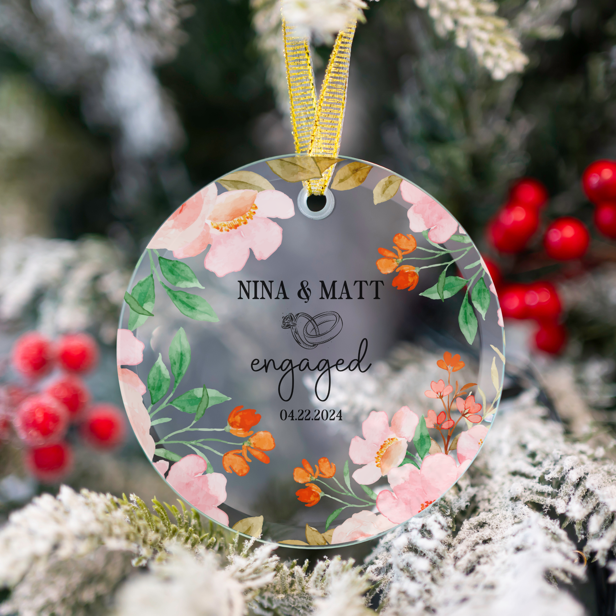 Custom Names Ornament Printify