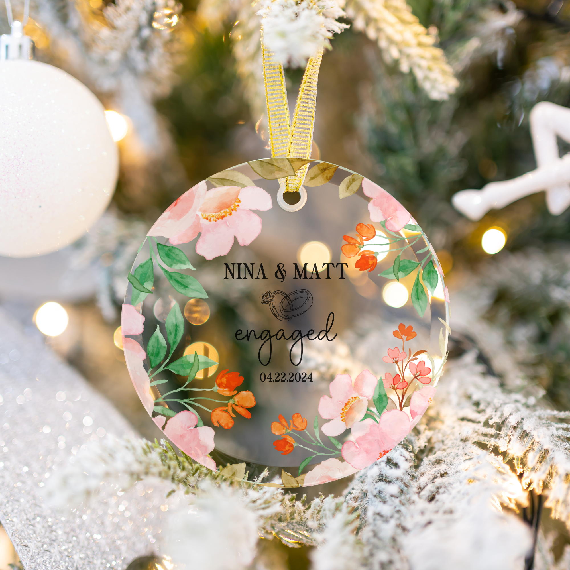 Custom Names Ornament Printify