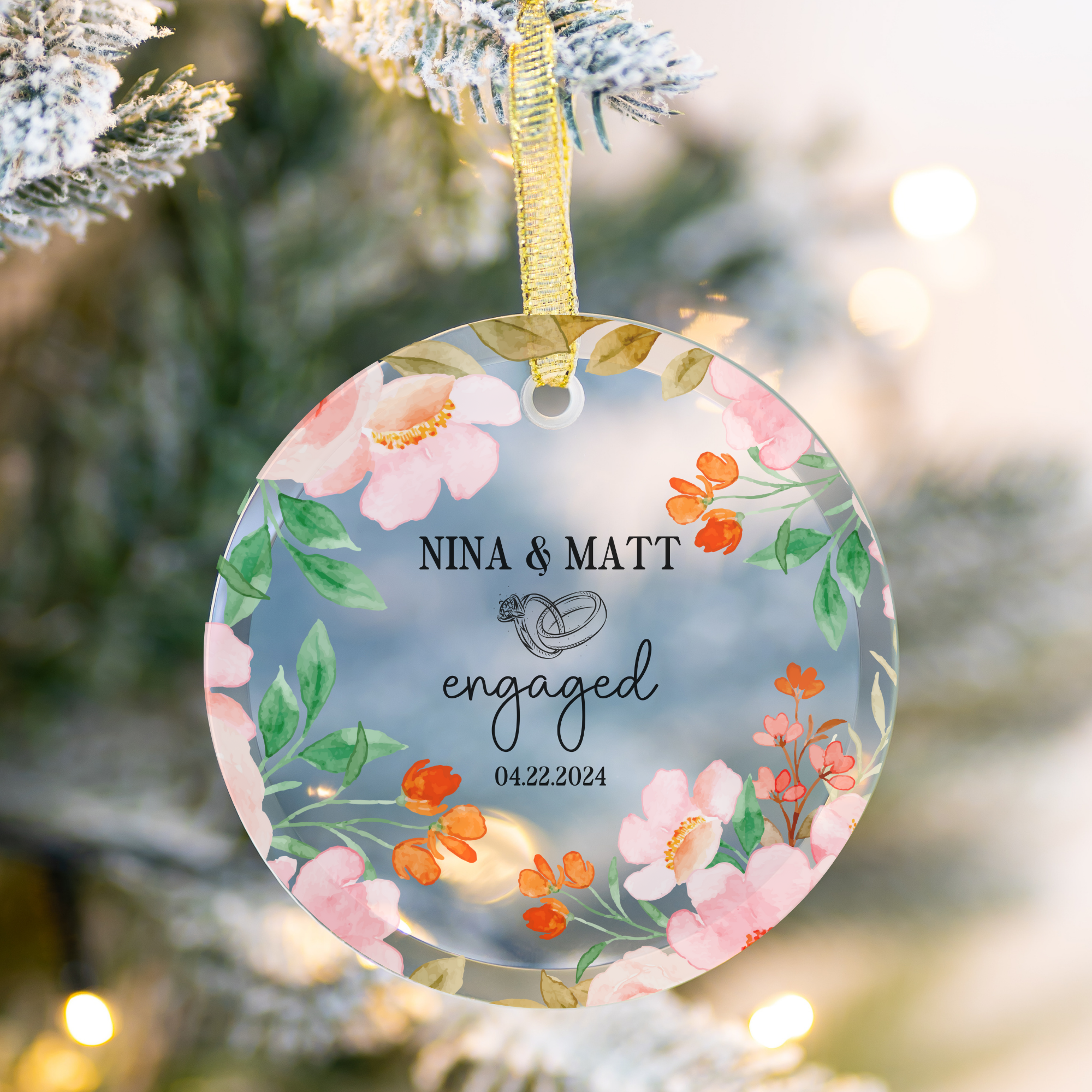 Custom Names Ornament Printify