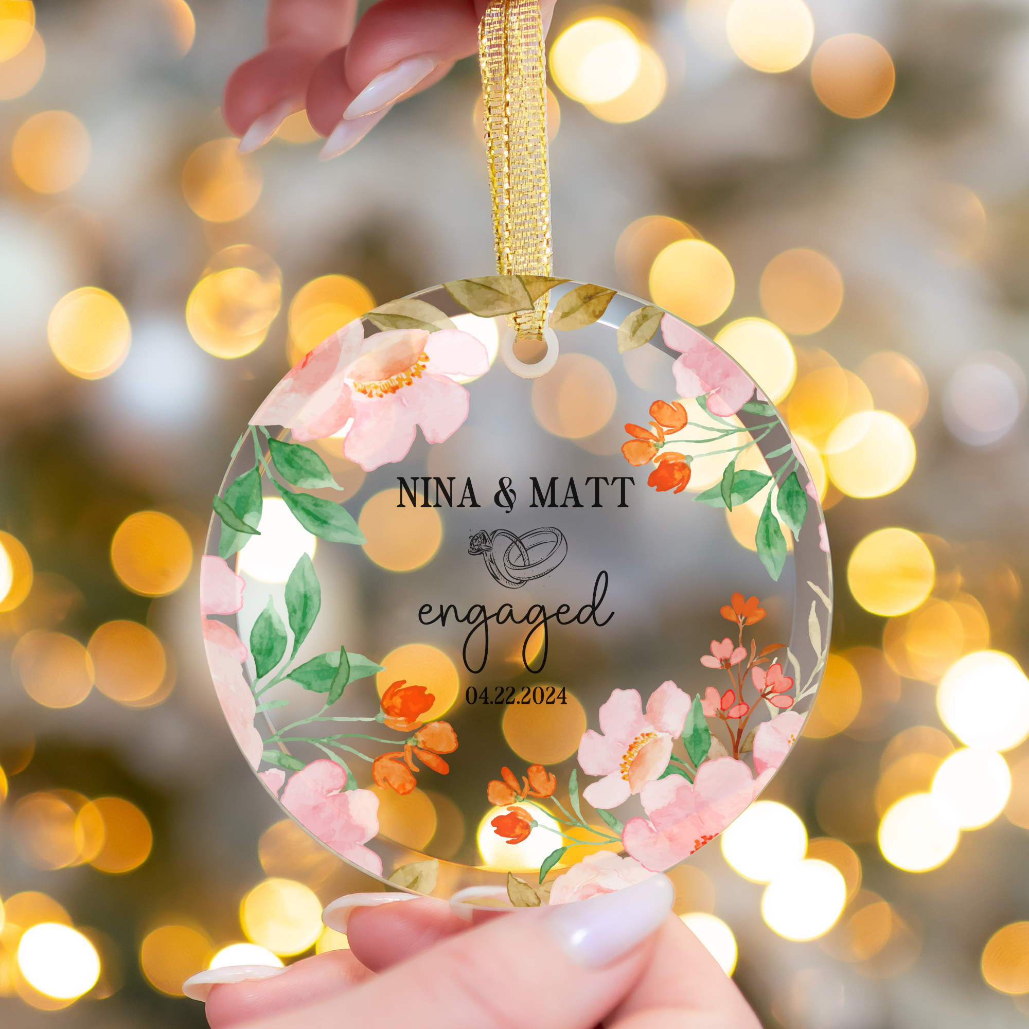 Custom Names Ornament Printify