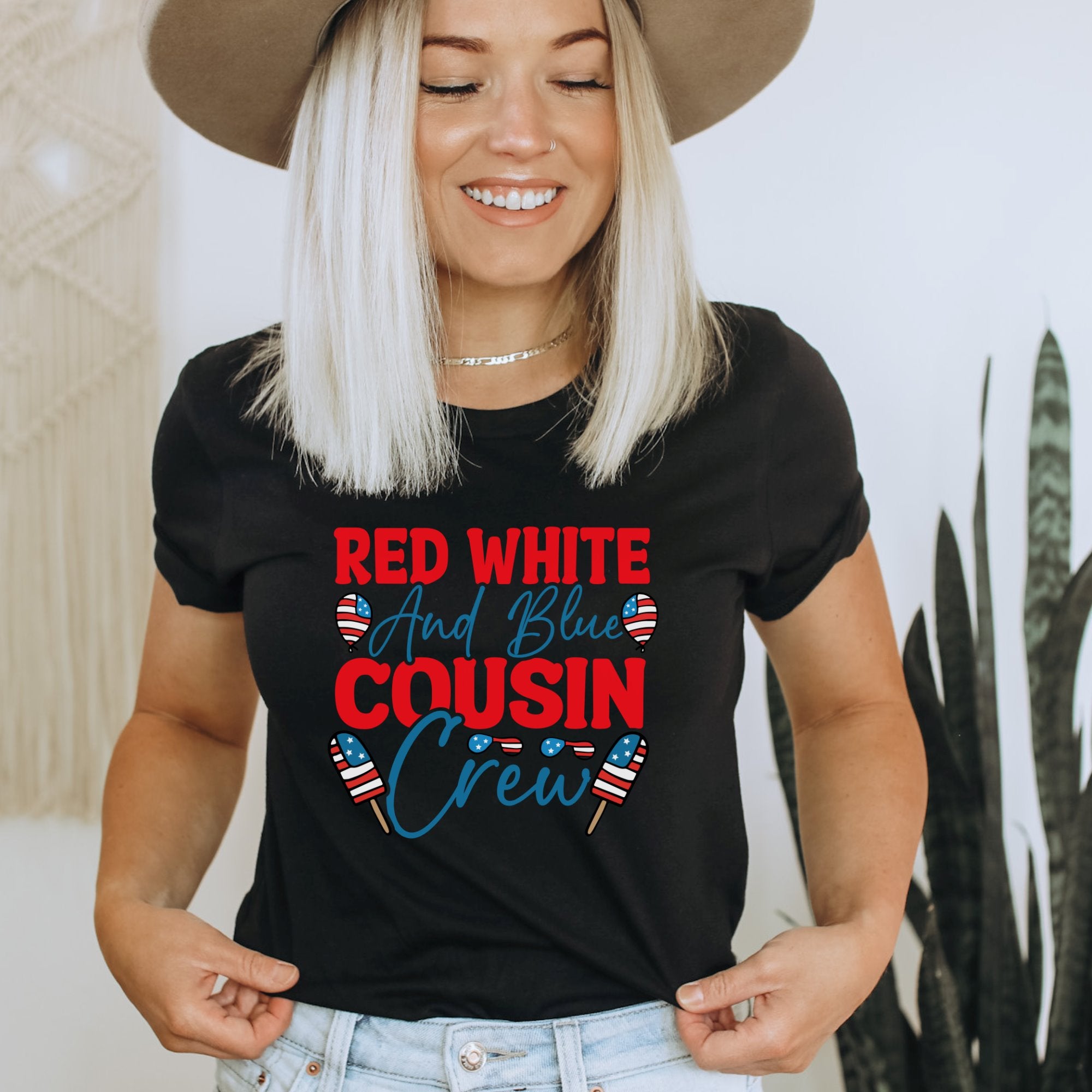 Red, White and blue Cousin Crew Printify