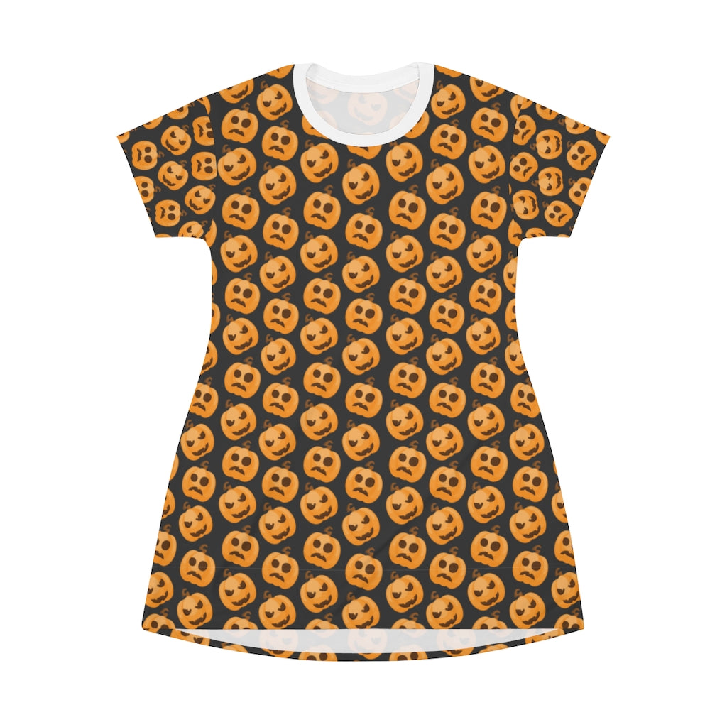 Halloween Pumpkin Shirt Dress Printify