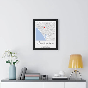 Married Map and Date Printify