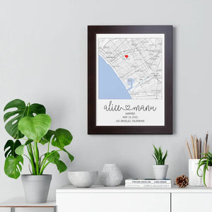 Married Map and Date Printify