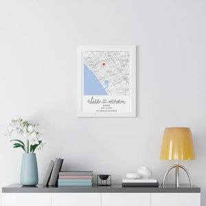 Married Map and Date Printify