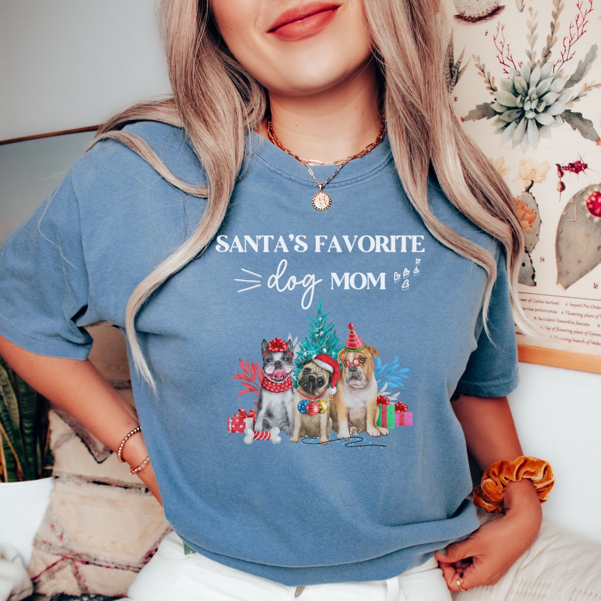 Santa's favorite dog mom Printify