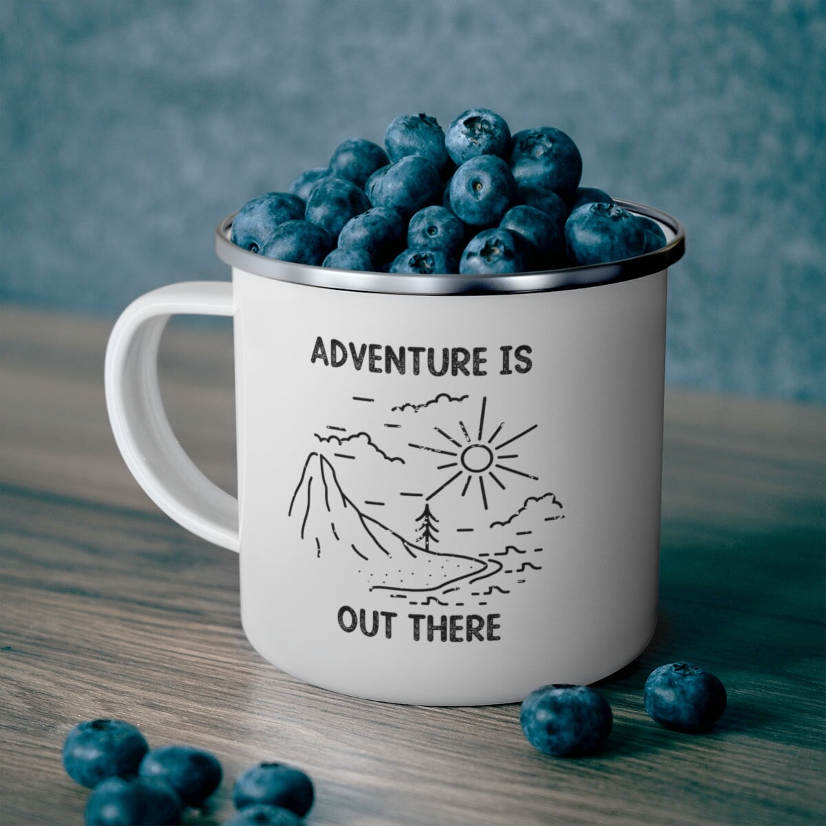 Adventure is out there Enamel Mug Printify