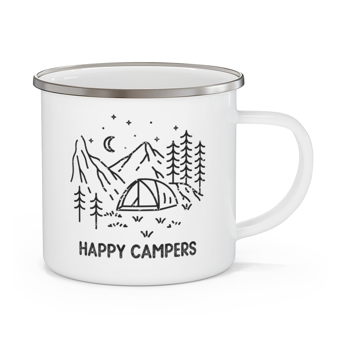 Happy Campers Enamel Mug Printify