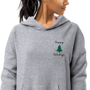 Happy Holidays Embroidered Sweatshirt Clearly Baguette