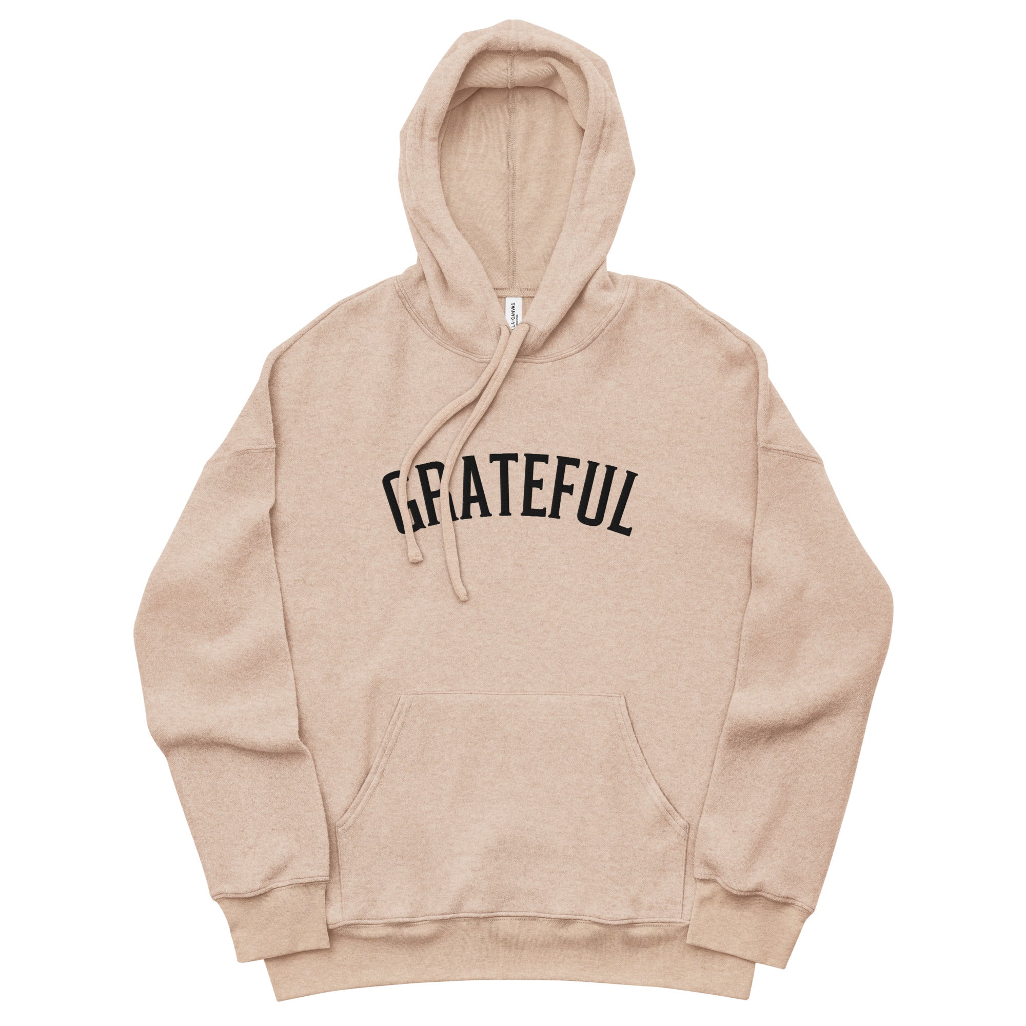 Grateful Embroidered Fleece Hoodie Clearly Baguette