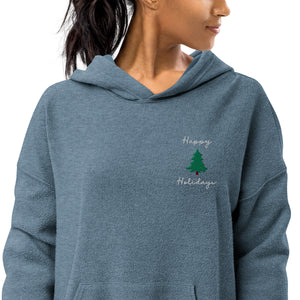 Happy Holidays Embroidered Sweatshirt Clearly Baguette